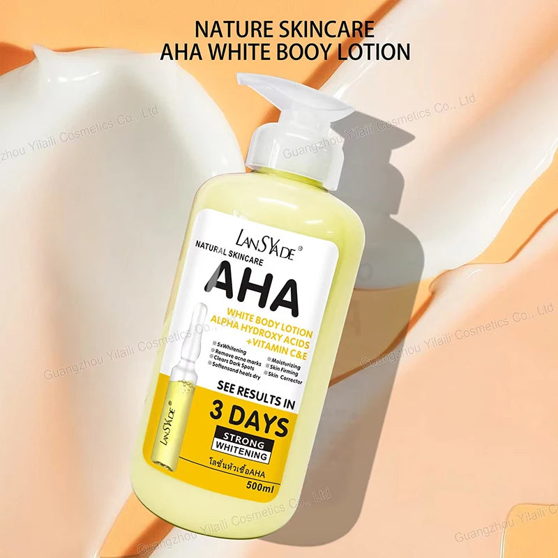 500ml Whitening Body Cream Aha Hydroxy Acids Vitamin | Premium Care
