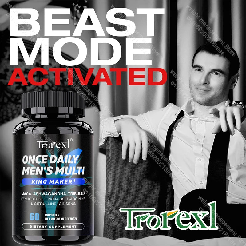 Men's Once Daily Multi-Vitality & Performance Complex – Male Firmness, Stamina & L-Arginine Support