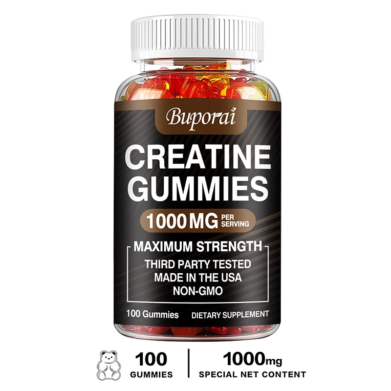 Creatine Monohydrate Gummies - Pre/post Workout, Fitness, Strength, Muscle Building Provide Energy Supplements