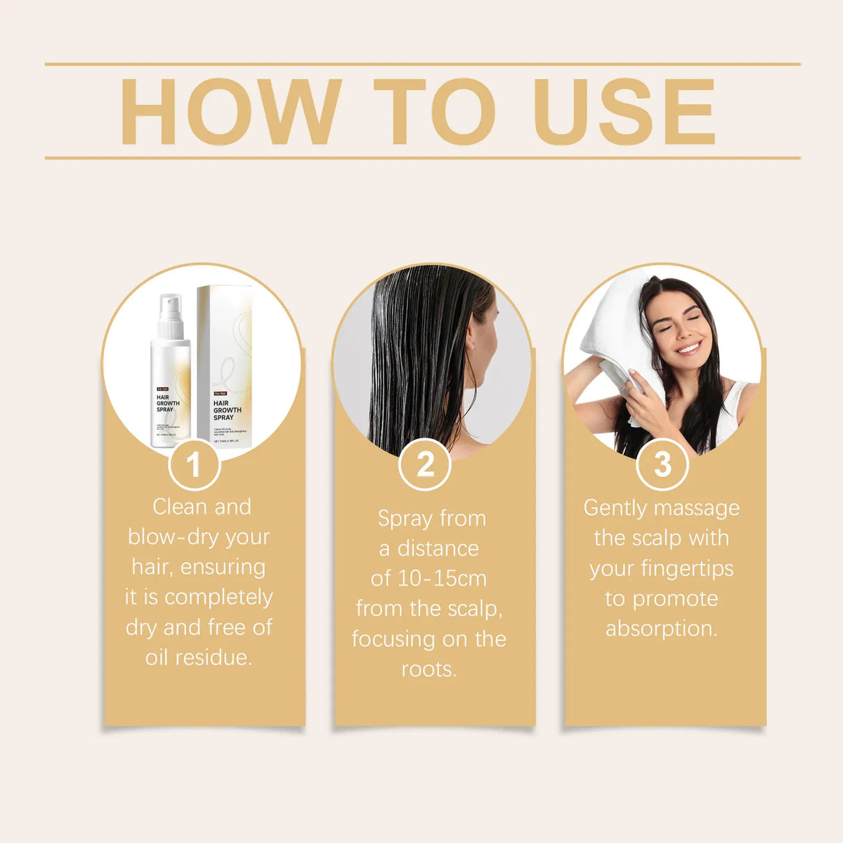 Hair Growth Spray Nourish Moisturize Scalp Plump Strengthen | Premium Care