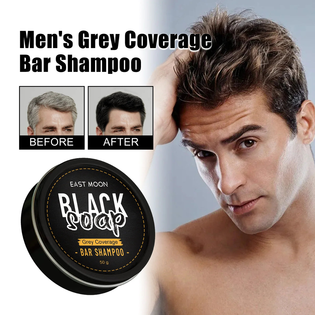 Hair Blackening Shampoo Soap Repairs Gray And Anti | Premium Care
