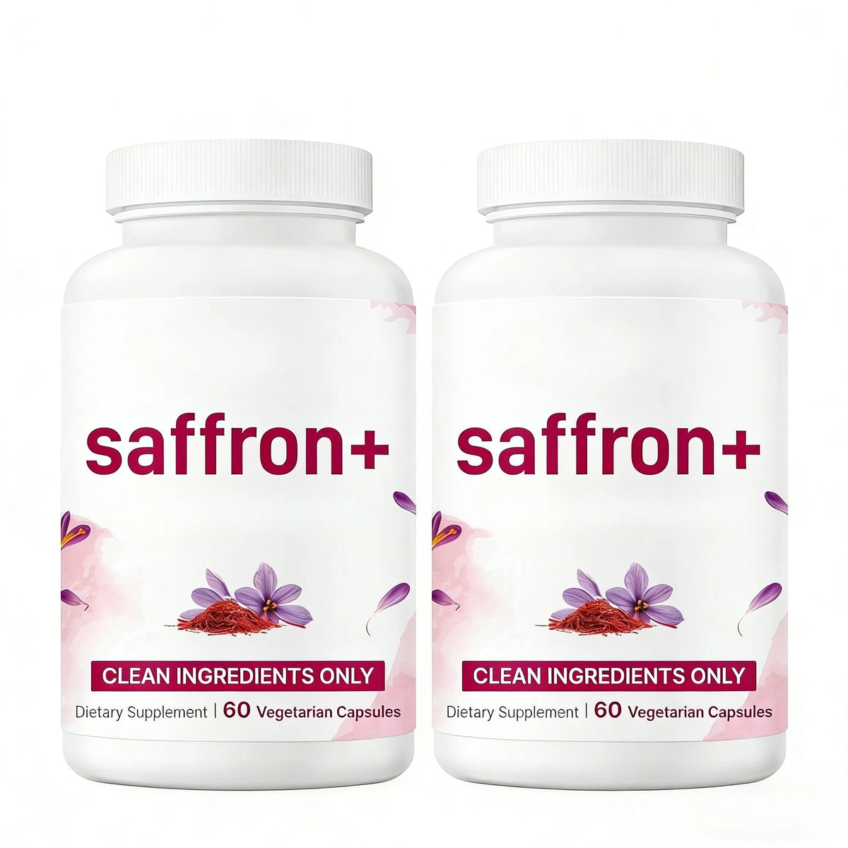 Saffron Extract 88.5mg Capsules, 60 Count Vegetarian Daily Wellness Supplement with Vitamin C Magnesium Turmeric L-Theanine