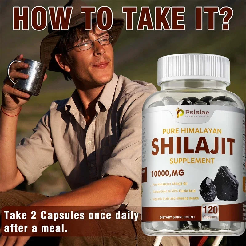 100% High Purity Shilajit Mineral Supplement - Improve Performance, Relieve Stress, Improve Mood, Increase Male Size, Non-GMO