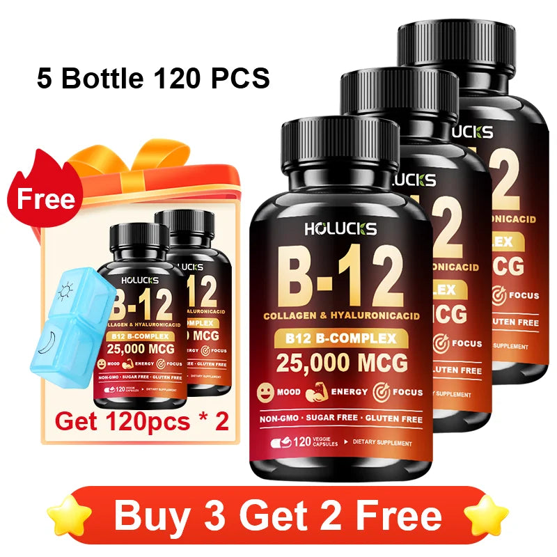 High Potency B12 Supplement, with Hydrolyzed Keratin & MSM, for Nervous System Health, Fatigue Relief, Immune, Focus, Vitality