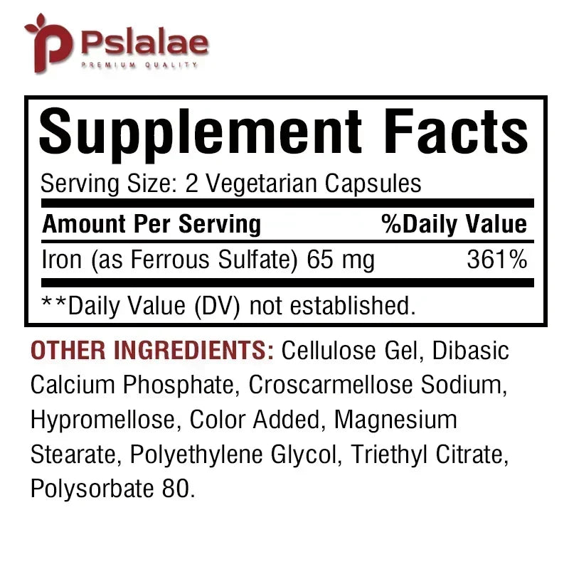Iron Supplement 125mg - Maximize Absorption, Support Cellular Energy, and Promote Normal Red Blood Cell Production
