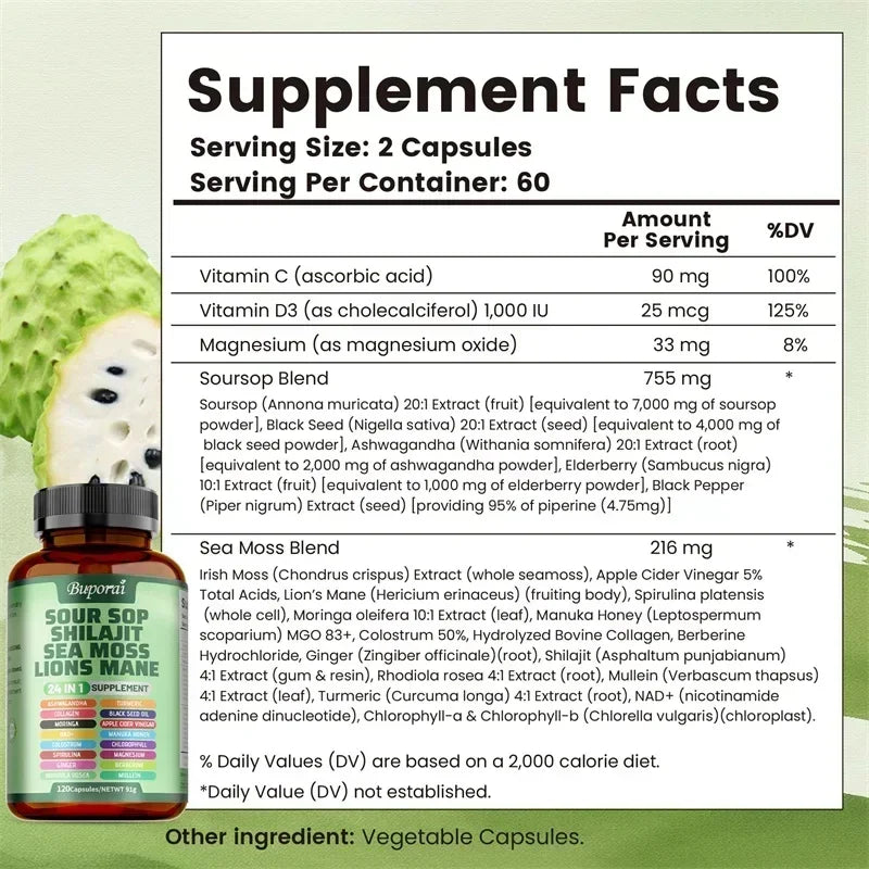 Garmtar 24-in-1 Soursop Graviola & Superfood Complex - Garmtar Pure Supplements
