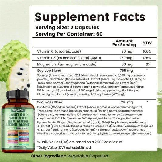 Garmtar 24-in-1 Soursop Graviola & Superfood Complex - Garmtar Pure Supplements