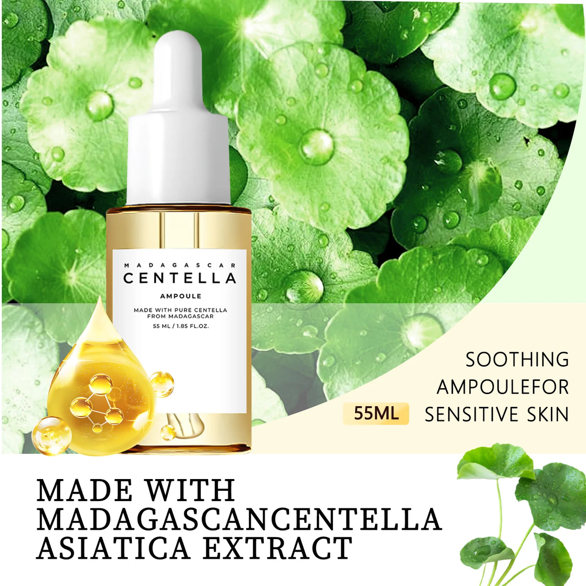 Centella Asiatica Brightening Serum Calms Irritation Reduces Breakouts | Premium Care
