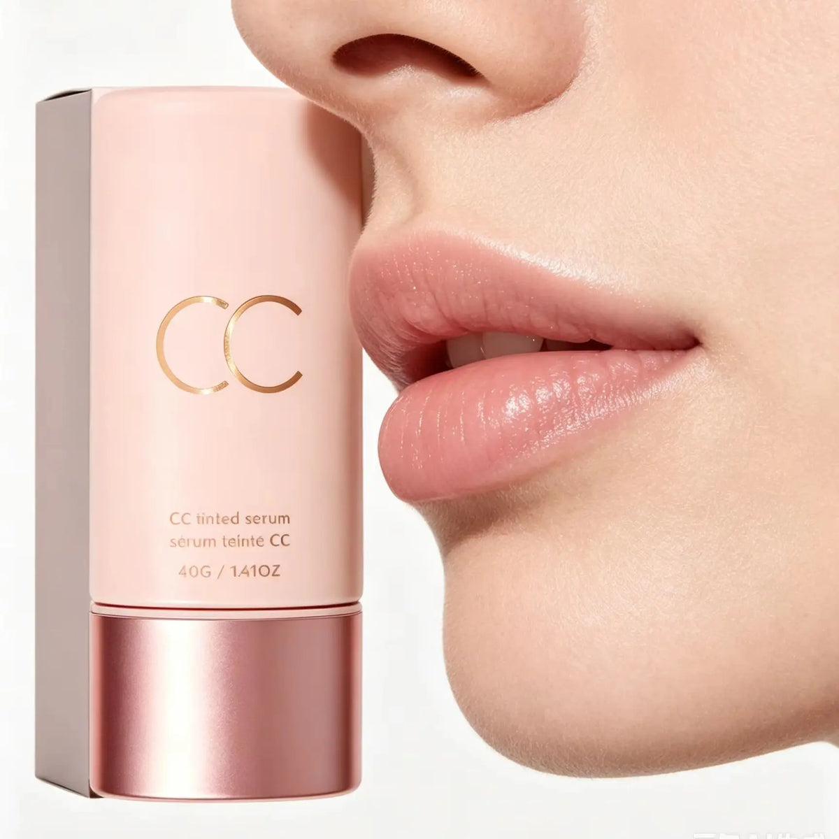 CC Cream Cover Blemishes Redness Glow Face Makeup Matte Natural Finish Lightweight Invisible Color-Correcting Tinted Serum 40g