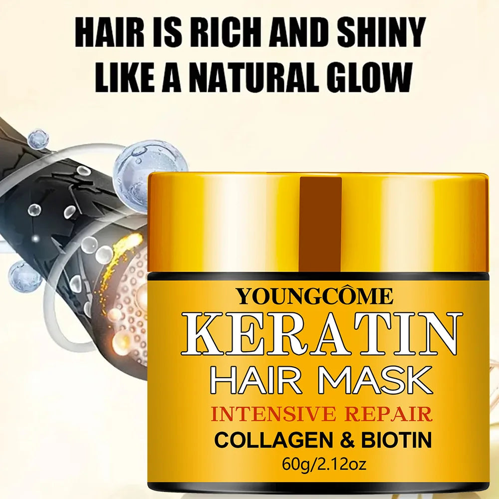 Biotin Collagen Keratin Hair Mask – Deep Repair Treatment