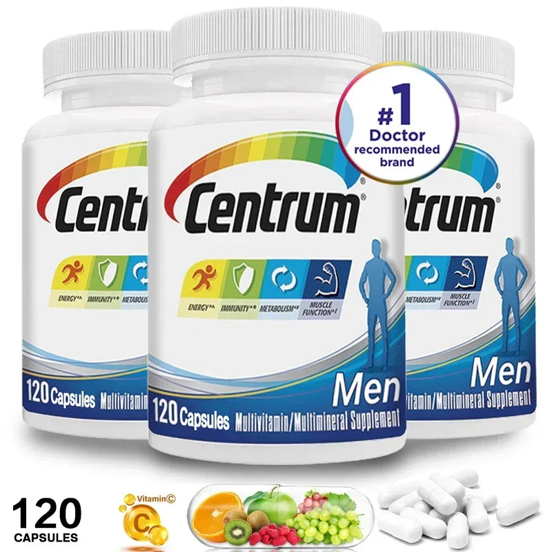 Men's Daily Multivitamin and Mineral Supplement – Energy, Muscle Mass, Immune Defense & Metabolism (90 Capsules)