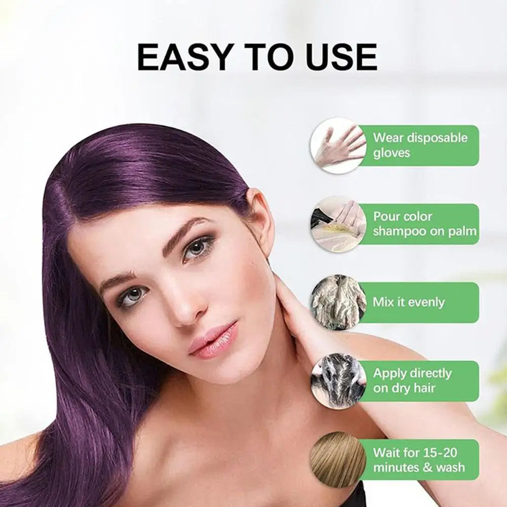 Hair Dye Shampoo 200ml 3 In 1 Natural | Premium Care