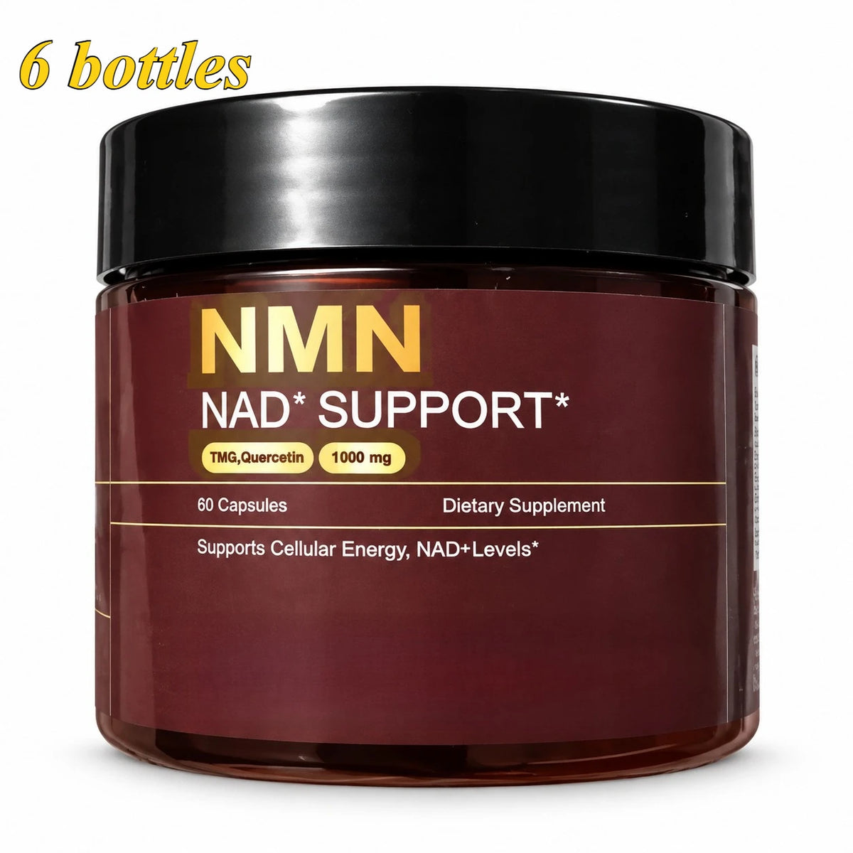 NMN 1000 Mg Capsule Supplement 4-in-1 Formula with TMG, Quercetin & Resveratrol NAD+ Supplement Supports Energy 60Capsules