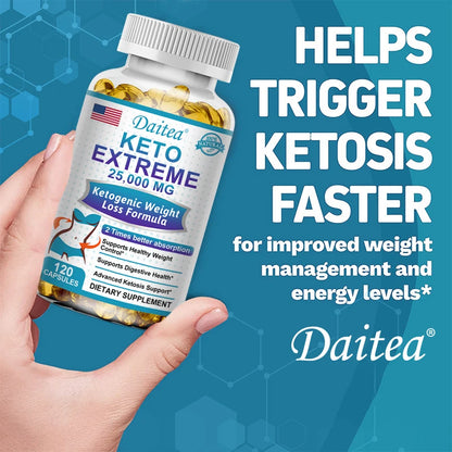 Advanced Ultra-Potency Keto Complex 25,000mg – Weight Management, Clean Energy & Metabolism (120 Capsules)
