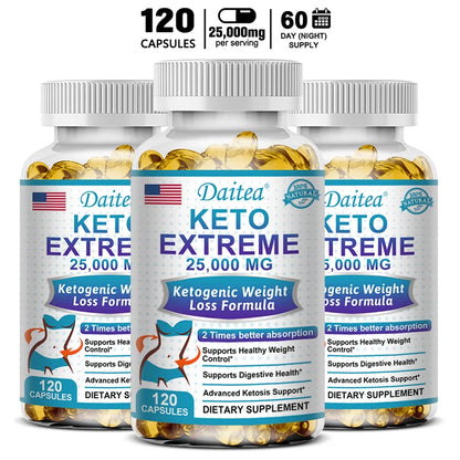 Advanced Ultra-Potency Keto Complex 25,000mg – Weight Management, Clean Energy & Metabolism (120 Capsules)