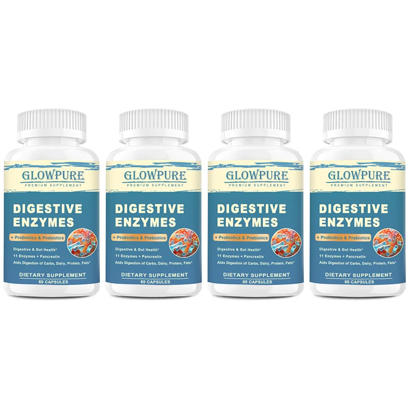 Digestive Enzymes with Prebiotics & Probiotics Capsules – Fast Bloating Relief, Gut Health & Immunity