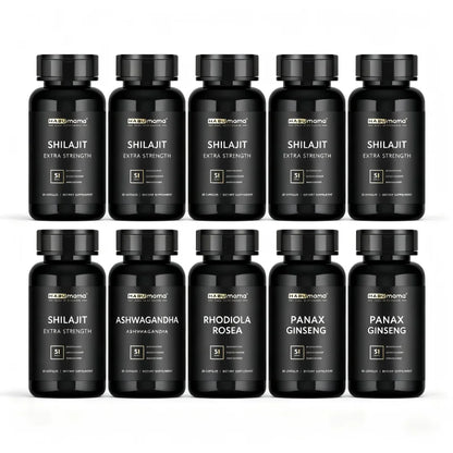 Purified Shilajit Vitality & Endurance Capsules (with Ashwagandha & Tribulus)