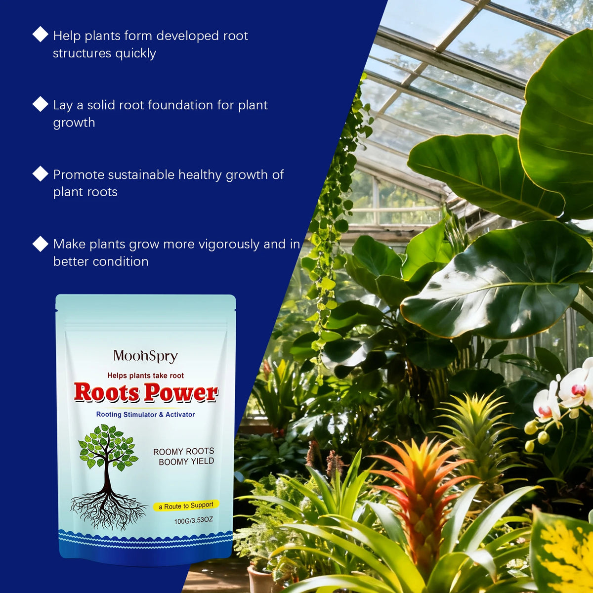 Plant Rooting Powder Root Growth Nutrient Supplement Boost Plant Robust Improve Nutrient Uptake For Houseplants Flowers Crops