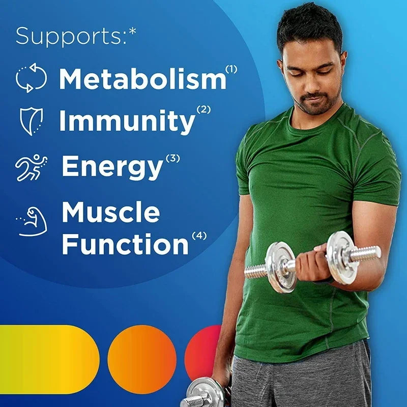 Men's Daily Multivitamin and Mineral Supplement – Energy, Muscle Mass, Immune Defense & Metabolism (90 Capsules)