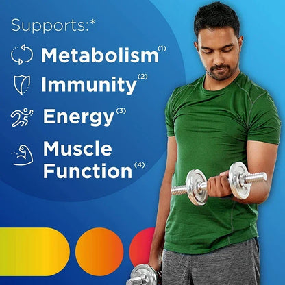 Men's Daily Multivitamin and Mineral Supplement – Energy, Muscle Mass, Immune Defense & Metabolism (90 Capsules)