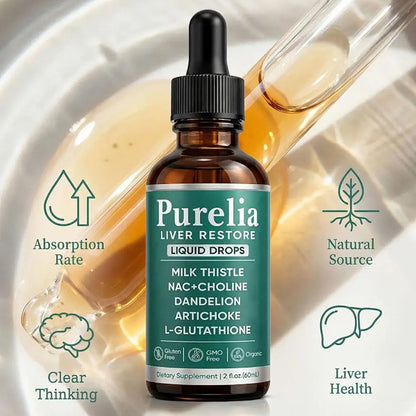 Herbal Supplement Drops 60ml Milk Thistle Glutathione NAC Choline Artichoke Dandelion Liquid Formula for Adult Everyday Wellness