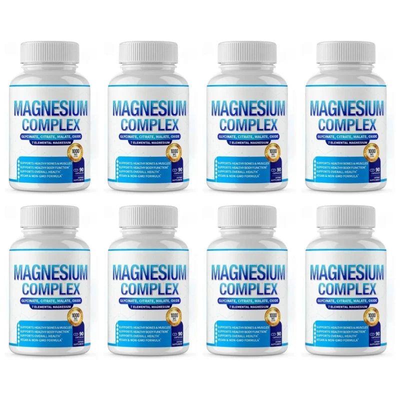 Magnesium Supplement 1000mg 7 in 1 Complex with Glycinate Citrate Malate Taurate Supports Muscle Relaxation Sleep Support 90 Ct