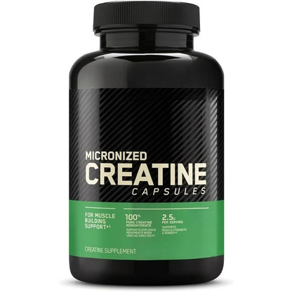 Pure Micronized Creatine Monohydrate (60 Veggie Capsules) – Muscle Strength, Power Output, Pre/Post-Workout Recovery (Non-GMO & Gluten-Free)