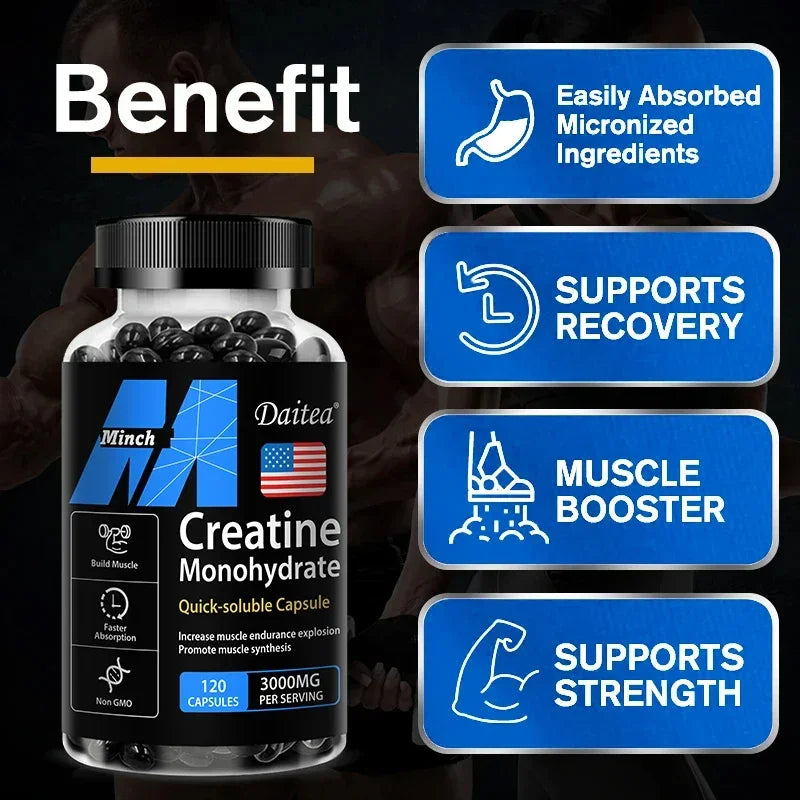 Garmtar Creatine Monohydrate 3000mg Power Capsules - Garmtar Pure Supplements