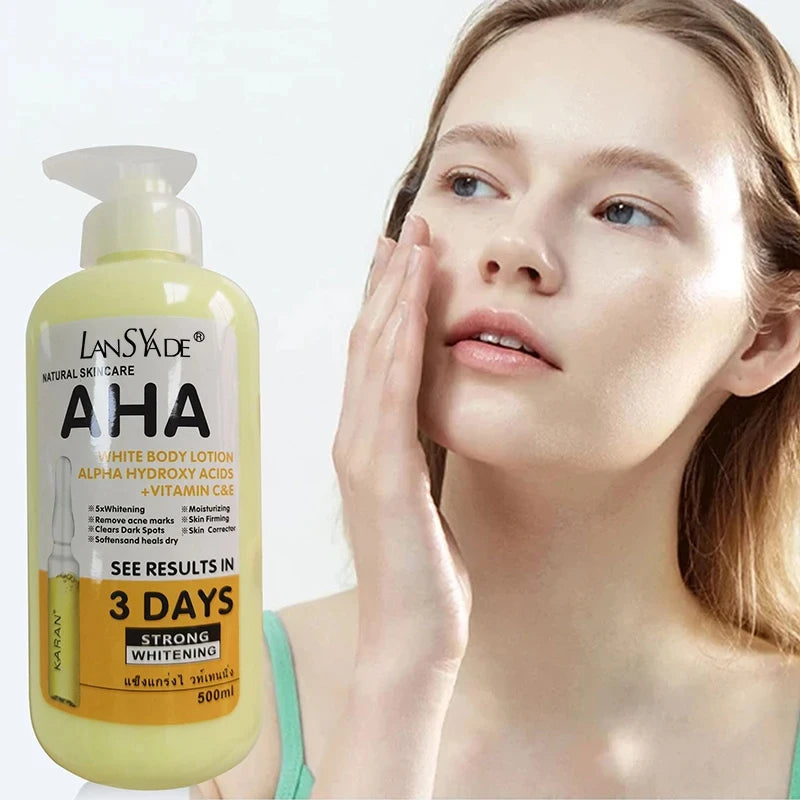 500ml Whitening Body Cream Aha Hydroxy Acids Vitamin | Premium Care