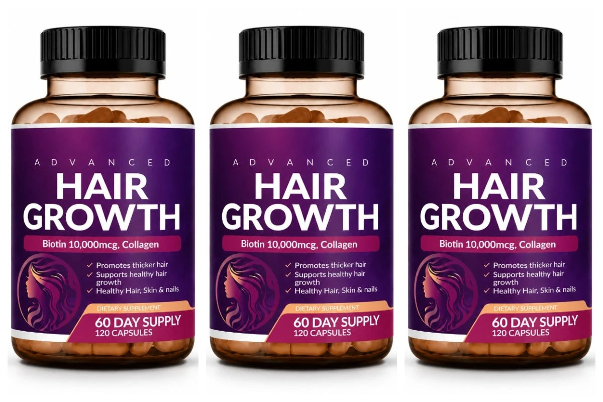 Hair Skin Nails Wellness Capsules Biotin 10000mcg Collagen | Premium Care