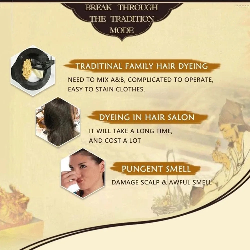 Hair Wash Black Shampoo Hair Dye Black Color | Premium Care