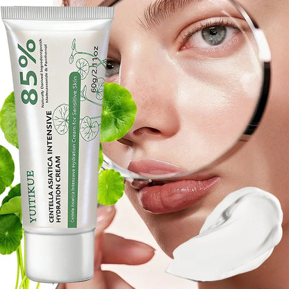 YUITIKUE Centella Asiatica Cream 85% Intensive Hydration Repair for Sensitive Skin with Panthenol 60g