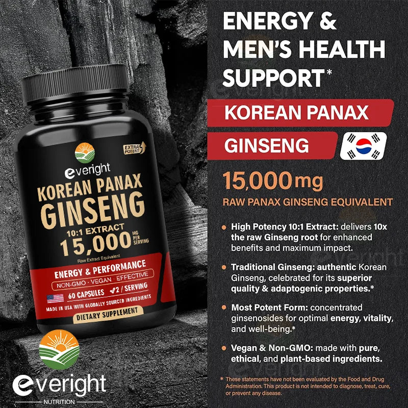 Garmtar Red Korean Panax Ginseng 10:1 Extra Strength - Garmtar Pure Supplements