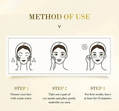 60pcs Golden Moisturizing Eye Mask Relieve Eye Fatigue | Premium Care