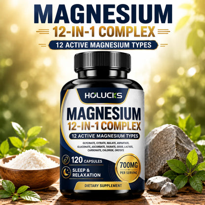 MagnaVital 7-in-1 Pure Magnesium Glycinate Complex – Muscle Recovery, Deep Sleep, Nerve Calming, Heart & Cognitive Memory Vitality