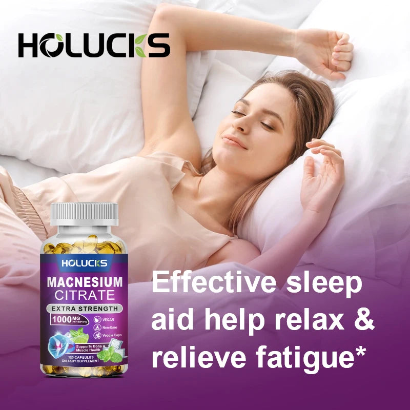 Buy 2 Get 2 Free! High Potency Magnesium Citrate Supplement -  for Muscle, Nerve, Bone and Heart Health Support, Gluten-Free