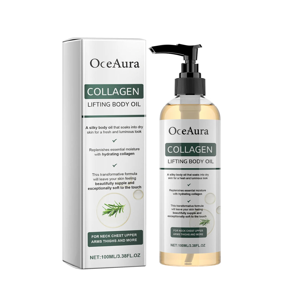 Collagen Body Oil Tighten Skin Lifting Increase Body Elasticity Massage Repair Moisturizing Non-greasy Essential Care Oil 100ml