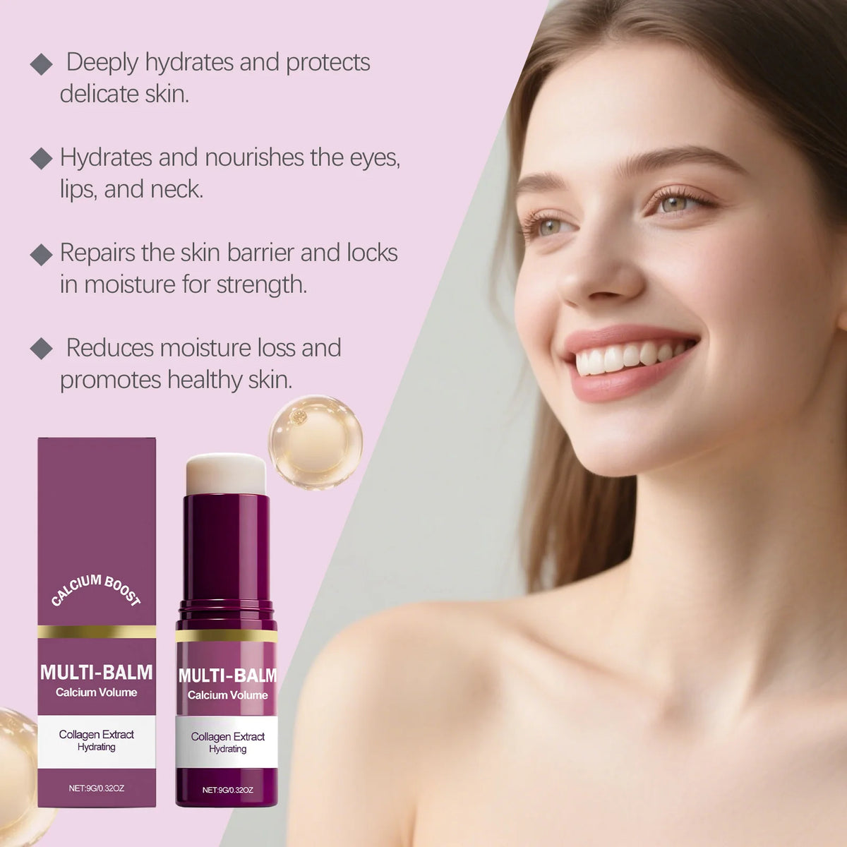 Calcium Multi Balm Stick Collagen Hydrating Glow Face | Premium Care