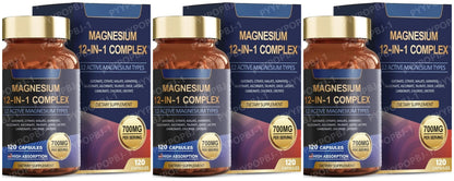 Garmtar 12-in-1 Magnesium Complex 700mg Max Bioavailability - Garmtar Pure Supplements