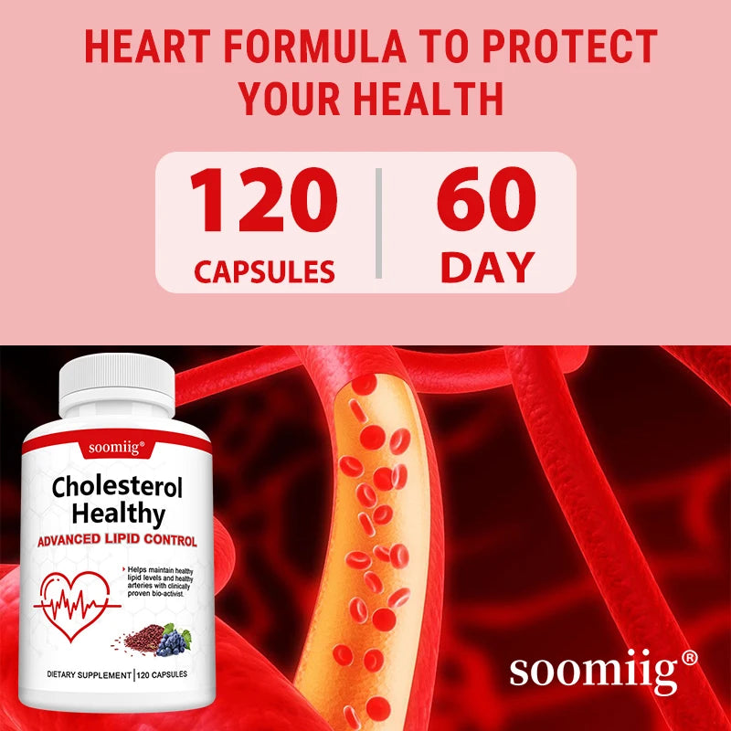 Cholesterol Health Supplement – Plant Phytosterols, Red Yeast Rice & CoQ10 for Heart & Lipid Wellness