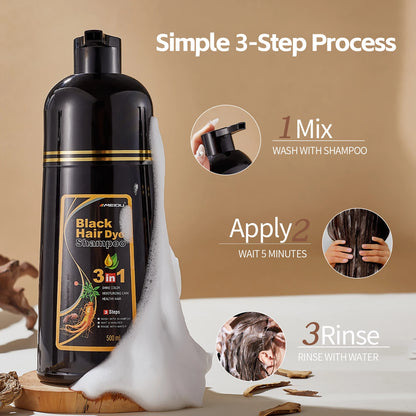 Meidu 3in1 Hair Dye Shampoo Easy To Use | Premium Care