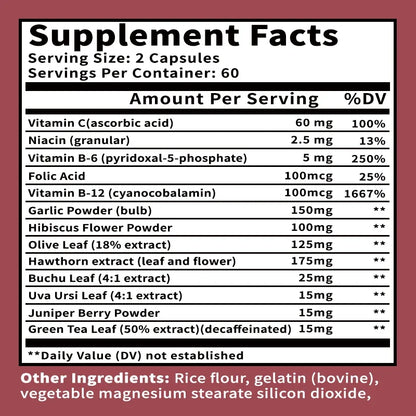 Blood Pressure Supplement - Supports Balanced Blood Pressure Levels and Promotes Heart and Brain Health