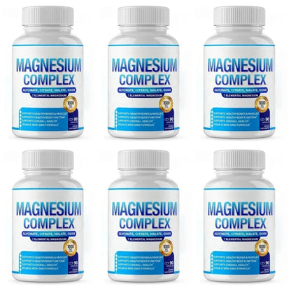 Magnesium Supplement 1000mg 7 in 1 Complex with Glycinate Citrate Malate Taurate Supports Muscle Relaxation Sleep Support 90 Ct