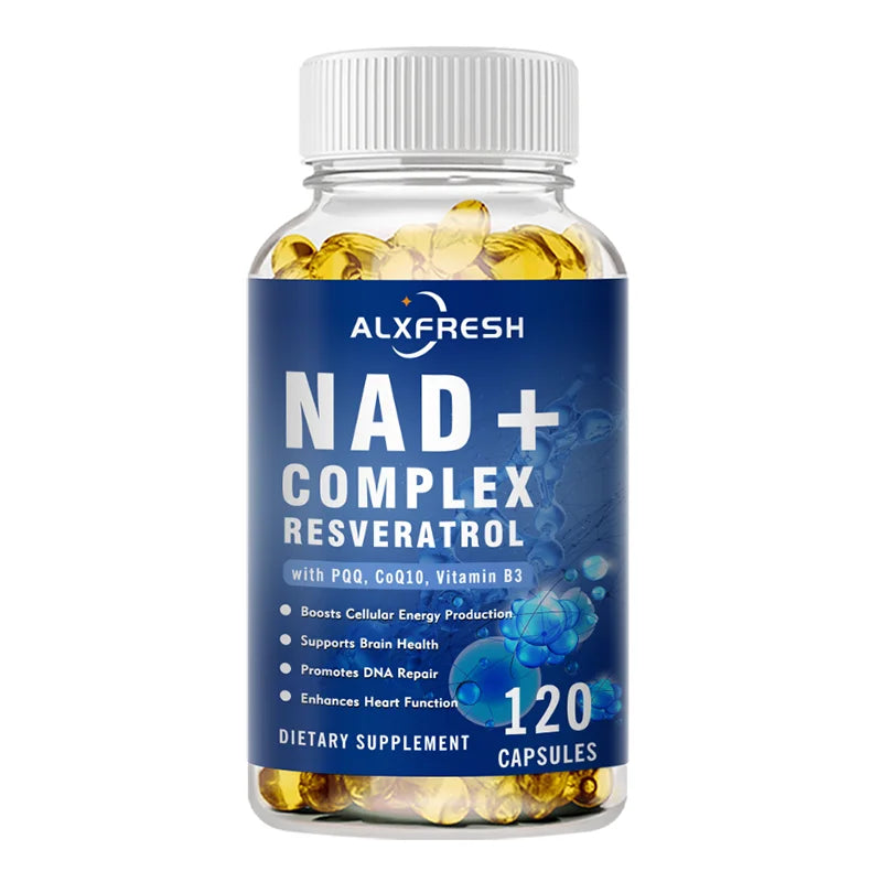 NAD Supplement Extra Strength for Women & Men, Resveratrol, PQQ, CoQ10 & Vitamin B3 – Energy Antioxidant,Cell Health Support