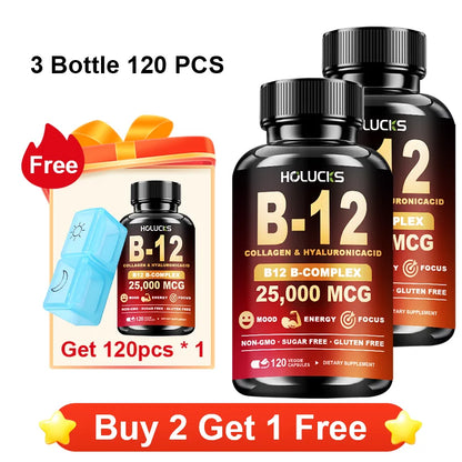 High Potency B12 Supplement, with Hydrolyzed Keratin & MSM, for Nervous System Health, Fatigue Relief, Immune, Focus, Vitality