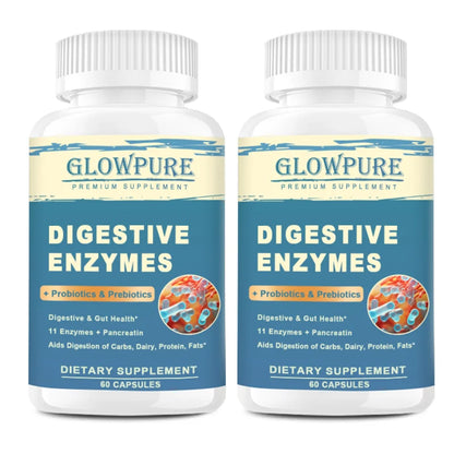 Digestive Enzymes with Prebiotics & Probiotics Capsules – Fast Bloating Relief, Gut Health & Immunity