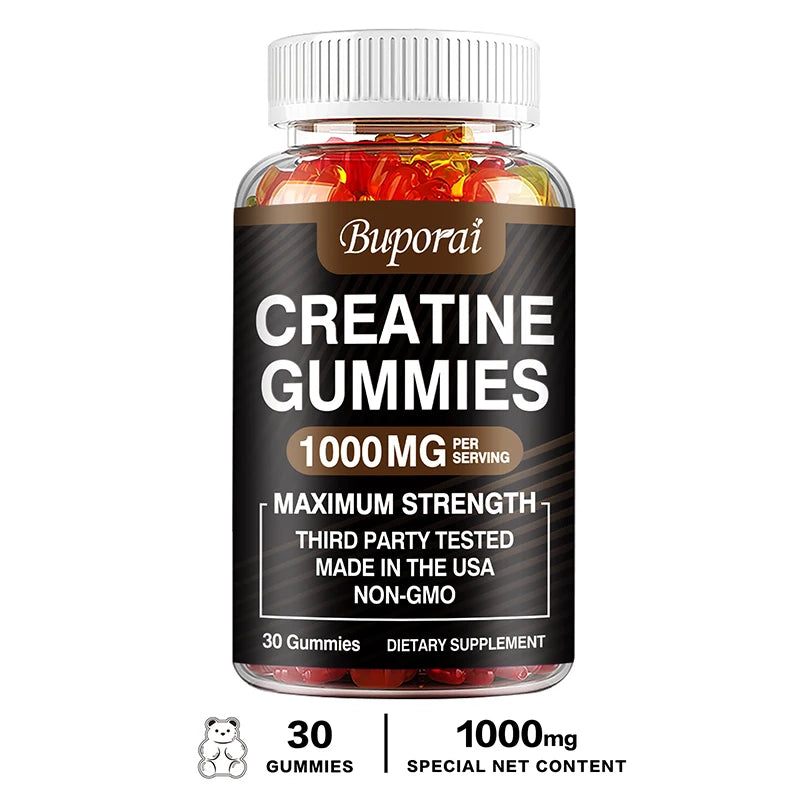 Creatine Monohydrate Gummies - Pre/post Workout, Fitness, Strength, Muscle Building Provide Energy Supplements
