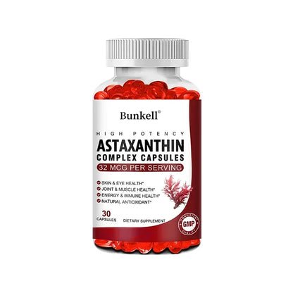 Astaxanthin 32 Mcg Supplement with EPA, DHA, Krill Oil, Supports Healthy Vision, Gut Health and Circulation, Strong Antioxidant