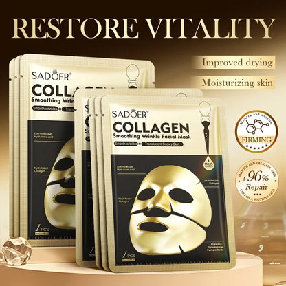 Sadoer Golden Collagen Facial Masks Moisturizing Anti Aging | Premium Care