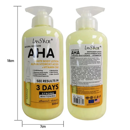 500ml Whitening Body Cream Aha Hydroxy Acids Vitamin | Premium Care